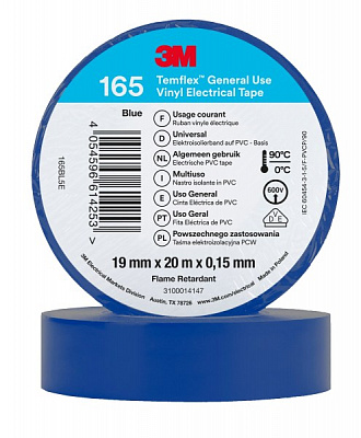 Изолента 3M Temflex полиэтилен 165 (19мм х 20м) BE