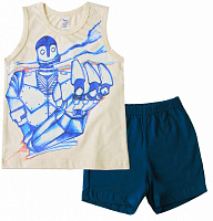 Пижама для мальчиков Smil р.122 молочный с синим 104514 