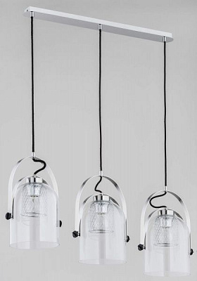 Люстра підвісна ALFA Garanti Glass 3x60 Вт E27 хром 62028
