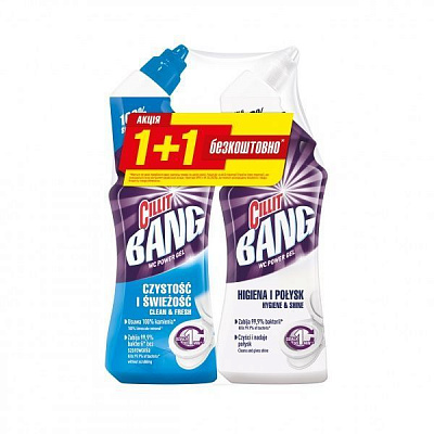 Средство Cillit Bang Gel Original 750 мл + Cillit Bang Gel Bleach 750 мл 