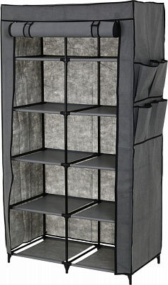 Тканевый шкаф Sensio TWINS 1560х870х460 мм серый с черным