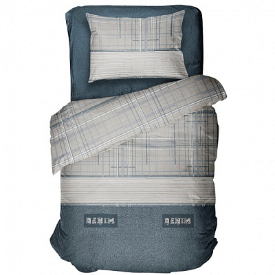 Комплект постельного белья 1,5 Denim серо-синий UP! (Underprice) 