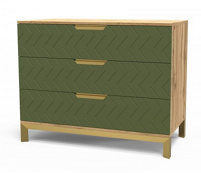 Комод Art in Head Swan 800 3ш дуб вотан /бали зеленый 