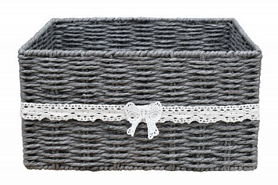 Корзина плетеная Handy Home EW-61 M Бантик бумажная рафия 150x300x230 мм