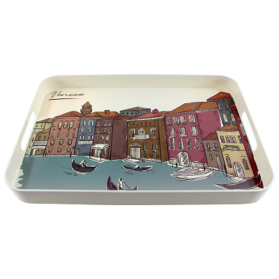 Поднос Arino Venice Hygge 38,7x29x3,7 см прямоугольный 74657