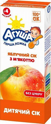 Сік Агуша Яблуко з м'якоттю 200 мл