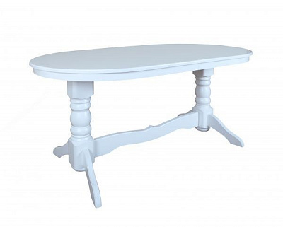 Стол обеденный Сейм 1600(2000)х900 мм белый мат 