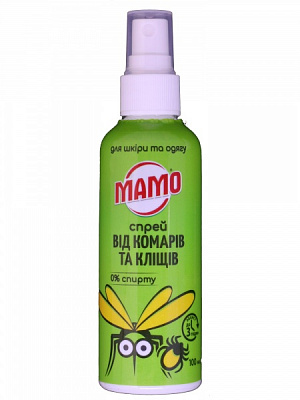 Спрей МАМО от комаров и клещей безспиртовый 100 мл