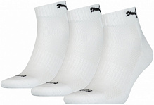 Шкарпетки Puma CUSHIONED QUARTER 3P UNISEX WHITE 90794302 р.43-46 білий