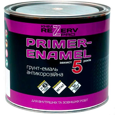 Грунт-эмаль Khimrezerv PRO алкидная антикоррозийная 3 в 1 вишневый шелковистый глянец 2,5кг