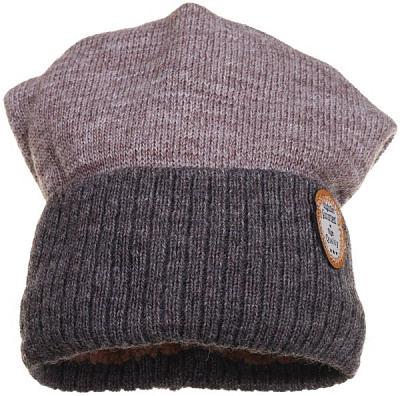 Шапочка детская для мальчика Kraft+ р.50-52 коричневый меланж 1735 