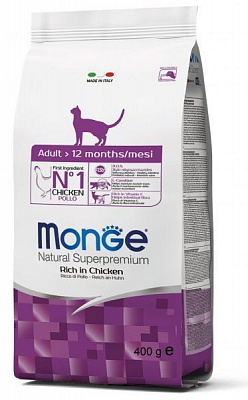 Корм Monge Cat Adult Chicken 400 г