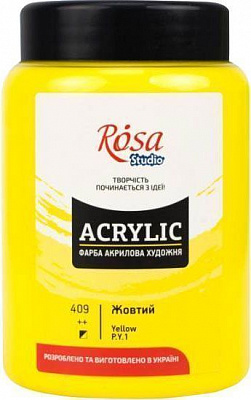Фарба акрилова Жовта 322419409 400 мл Rosa Studio