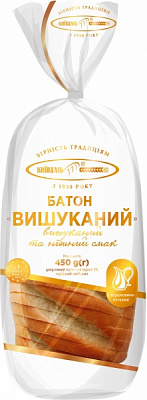 Батон Киевхлеб изысканный нарезанный кусочками
