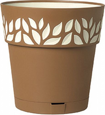 Горщик пластиковий Stefanplast Opera Orfeo круглий 3,2л теракотовий (94051)