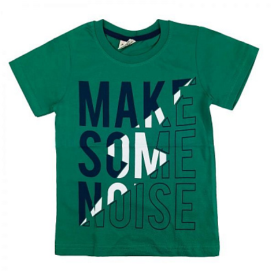 Футболка для мальчика AKKU Make Some р.140 зеленый 9064 