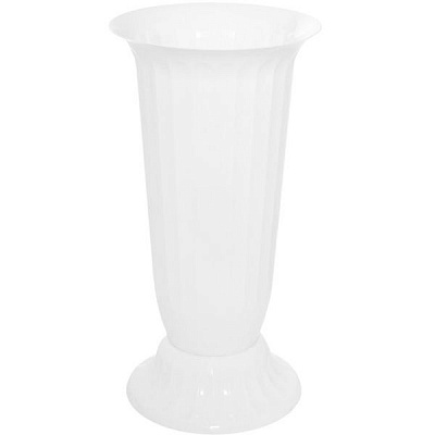 Вазон пластиковий Алеана Флора круглий 12л білий (114033)