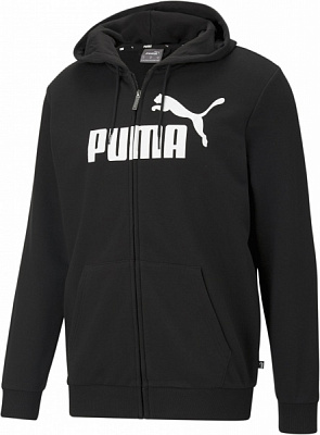 Джемпер Puma ESS Big Logo FZ Hoodie 58670001 р. 3XL черный