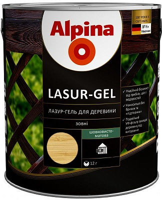 Лазурь Alpina Lasur-Gel сосна шелковистый мат 0,75 л