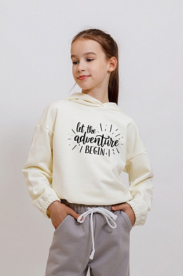 Худи для девочки KOSTA р.122 молочный 2525-3 