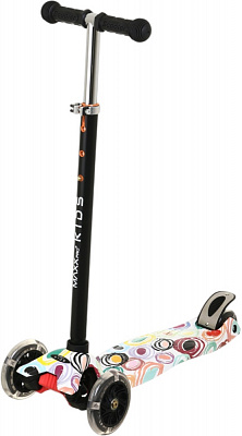 Самокат MaxxPro kids разноцветный принт LS306C /maxi/circle printing
