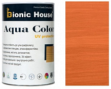Лазурь Bionic House лессирующая универсальная Aqua Color UV protect рябина шелковистый мат 0,8 л