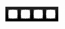 Рамка чотиримісна HausMark Stelo універсальна чорний матовий 501-5940-149