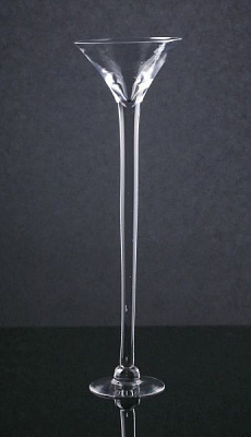 Ваза мартінка 18х13х60 см прозора