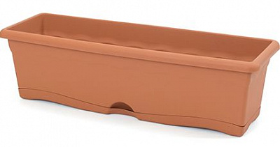Горщик пластиковий Plastiken Terra Jardinera 7552 прямокутний 12 л теракот