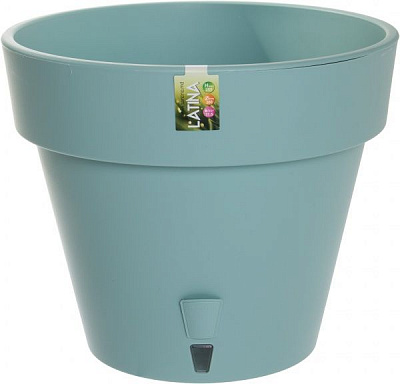 Горщик пластиковий Santino Latina круглий 11,5л світло-блакитний