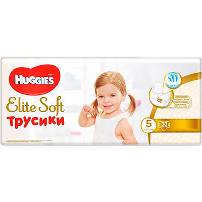 Підгузки-трусики Huggies Elite Soft Mega 5 12-17 кг 38 шт.