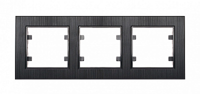 Рамка трехместная Makel Karea Line горизонтальная черный 86111703
