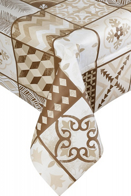 Скатертина Абстракція 137x180 см коричневий Даріана