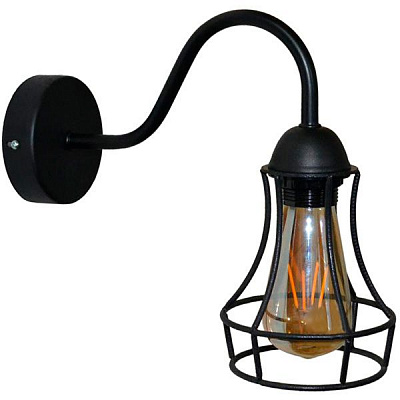 Бра Геотон НББ 02-60-980 ЛС 0529 БВ 1x60 Вт E27 черный 48009