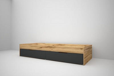 Кровать детская приставная Джуниор 80x200 см дуб аппалачи/антрацит 