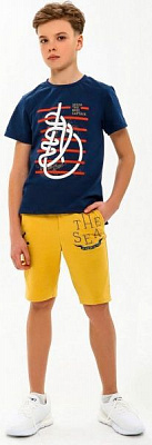 Футболка для мальчика Smil 110550 р.140 серо-синий 