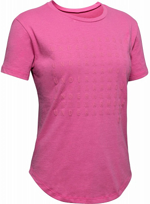 Футболка Under Armour Branded Repeat SS 1343852-669 р.L розовый