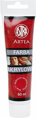 Фарба акрилова Темно-червона 60 мл Artea Astra