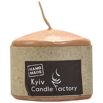 Свеча Candle Factory EcoLife оранжевая пастельная 70 мм