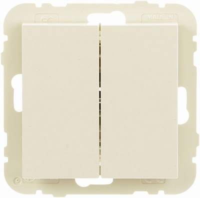 Выключатель двухклавишный Efapel Logus без подсветки 10 А 250В IP20 слоновая кость