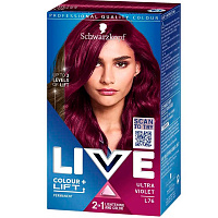 Краска для волос LIVE Color+Lift L76 Шокирующий фиолетовый