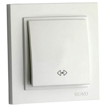 Выключатель перекрестный одноклавишный Mono Despina без подсветки 10 А 250В белый 102-190025-112