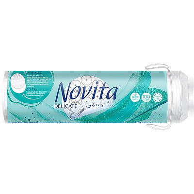Ватные диски Novita delicate make up & care 100 шт.