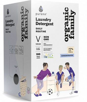 Гель для машинной стирки ORGANIC FAMILY Daily routine с малиной 3 л 