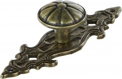 Меблева ручка d25 мм антична латунь REI 3307