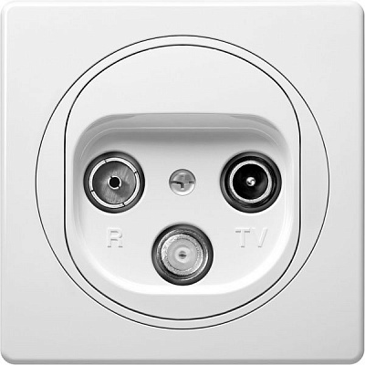 Розетка TV+R+SAT Aling-Conel Eon білий E612S.0