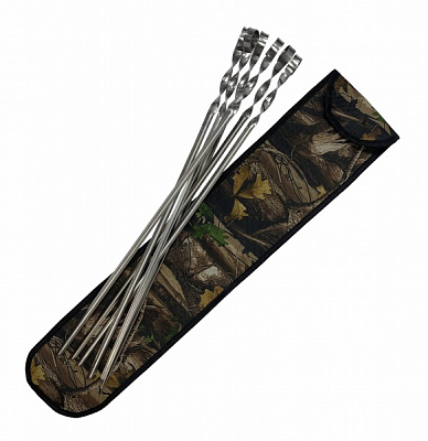 Набор угловых шампуров Metalzavod 1,5х12х560 мм - 6 шт. в чехле