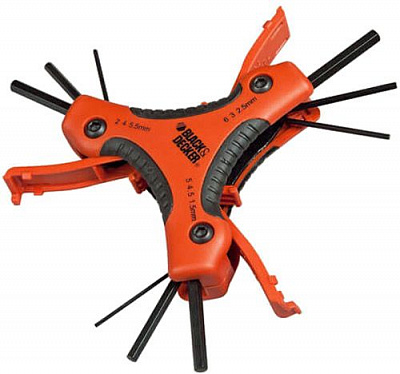 Набір ключів шестигранних Black+Decker BDHT0-71628
