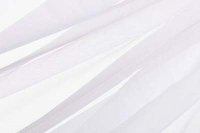 Тканина тюлева смужки на сітці 300 см 645167/119 білий