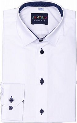 Сорочка дитяча Легпромторг 1129/322 р.140 білий із синім